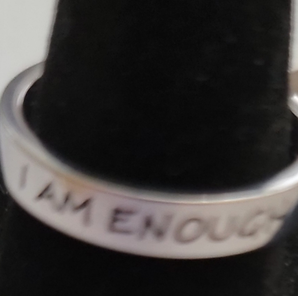 New Engraved Ring. I Am Enough.